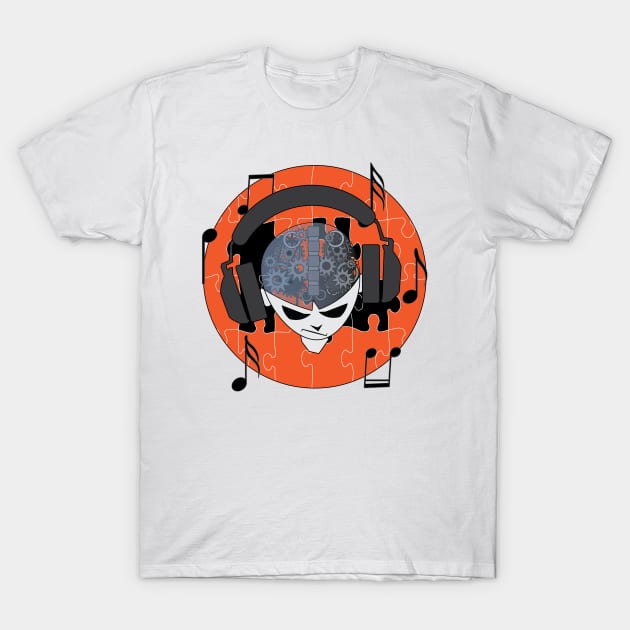 Music Robot T-Shirt by GilbertoMS